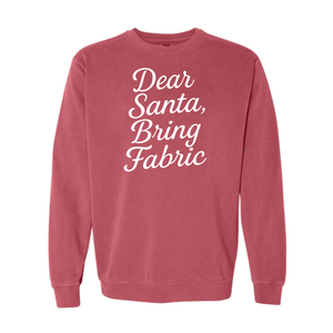 "Dear Santa, Bring Fabric" Vintage Crewneck Sweatshirt