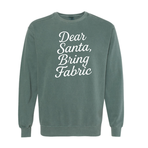 "Dear Santa, Bring Fabric" Vintage Crewneck Sweatshirt