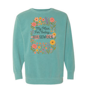 "HouSEWork" Vintage Washed Crewneck Sweatshirt