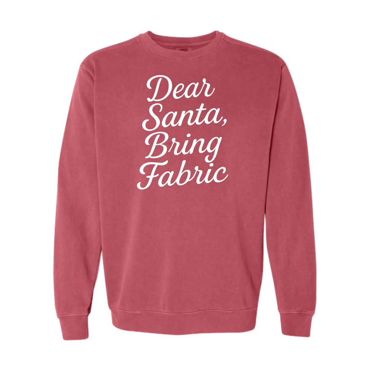 "Dear Santa, Bring Fabric" Vintage Crewneck Sweatshirt