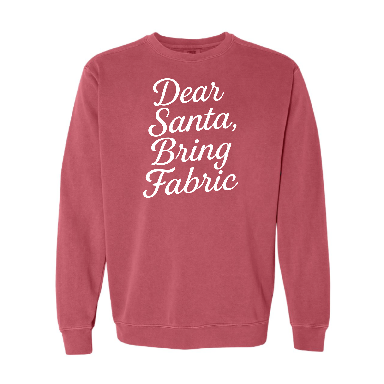 "Dear Santa, Bring Fabric" Vintage Crewneck Sweatshirt