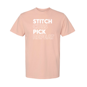 "Stitch, Cuss, Pick, Repeat" Heavyweight Tee