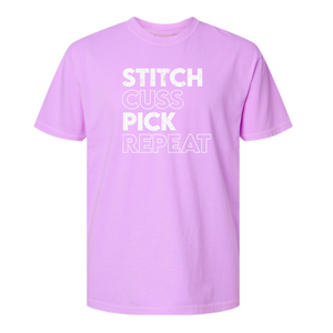 "Stitch, Cuss, Pick, Repeat" Heavyweight Tee