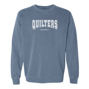 "Quilters University" Vintage Washed Crewneck Sweatshirt