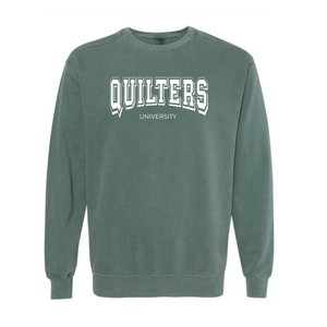 "Quilters University" Vintage Washed Crewneck Sweatshirt