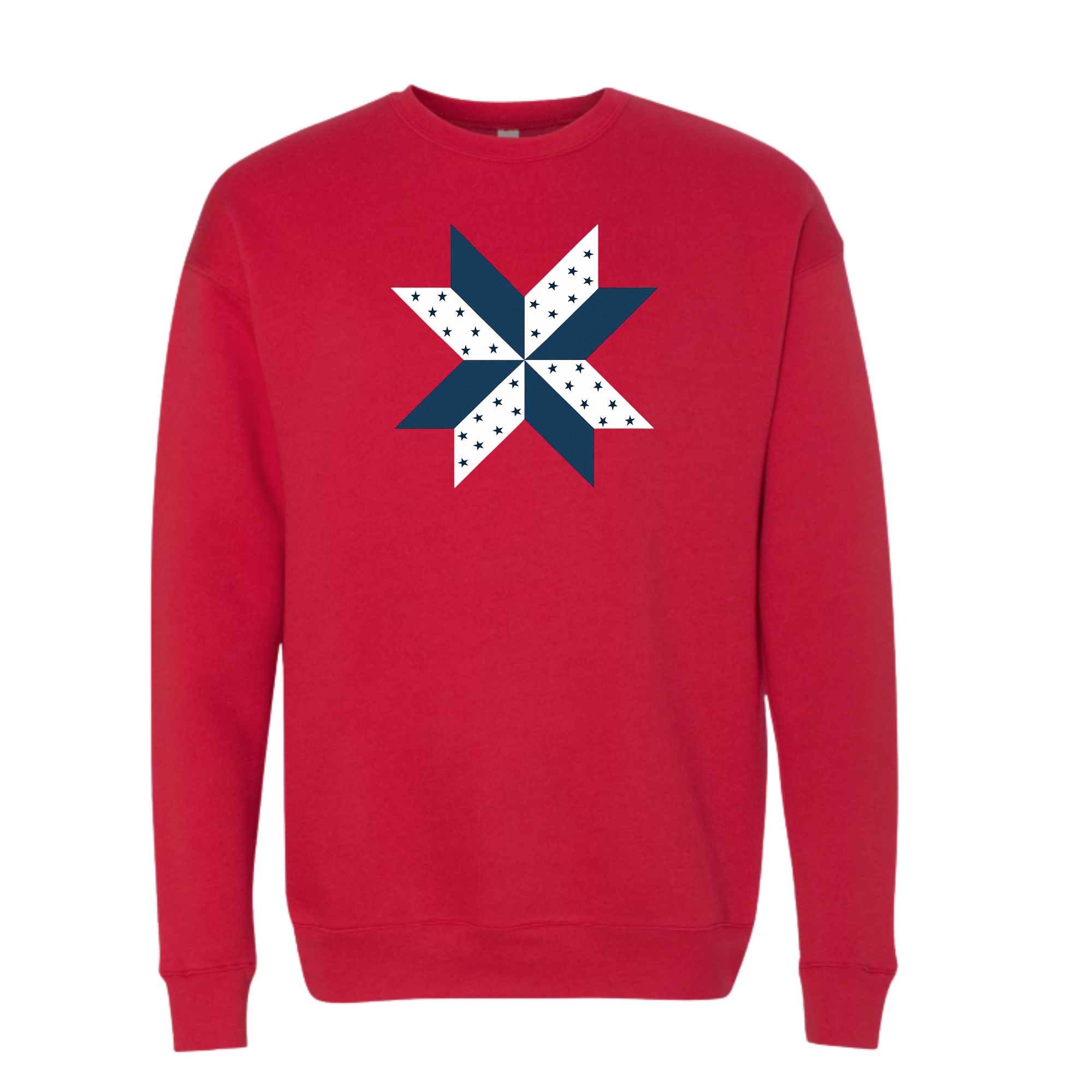 Star-Spangled Stitch Cozy Crewneck Sweatshirt