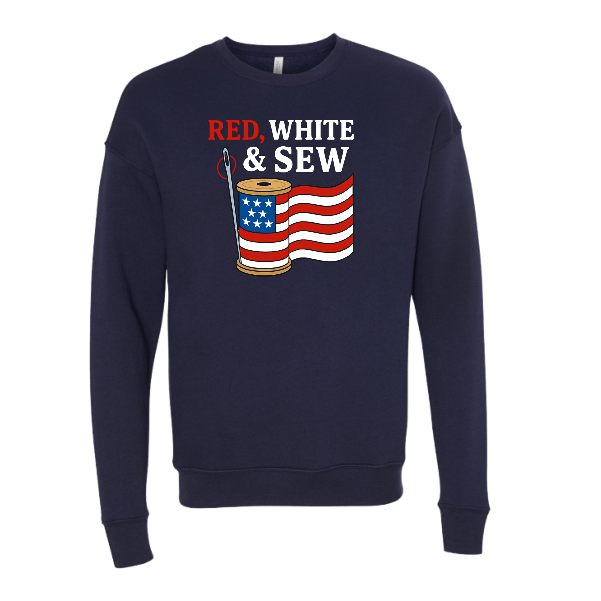 Red, White & Sew Cozy Crewneck Sweatshirt